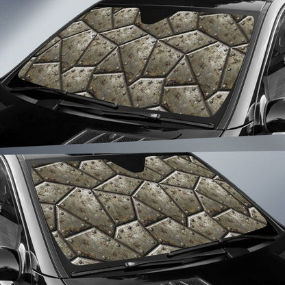 Armor Pattern Print Design 01 Car Sun Shade-JORJUNE.COM