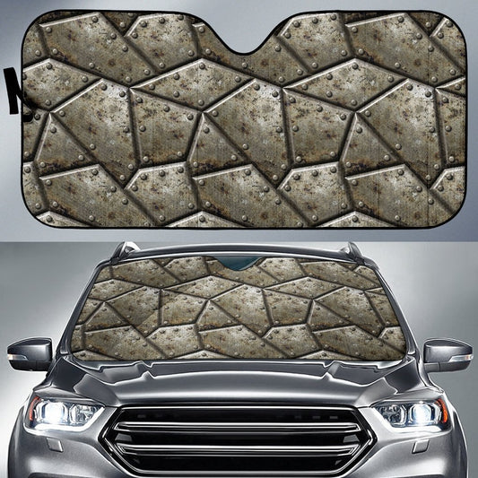 Armor Pattern Print Design 01 Car Sun Shade-JORJUNE.COM