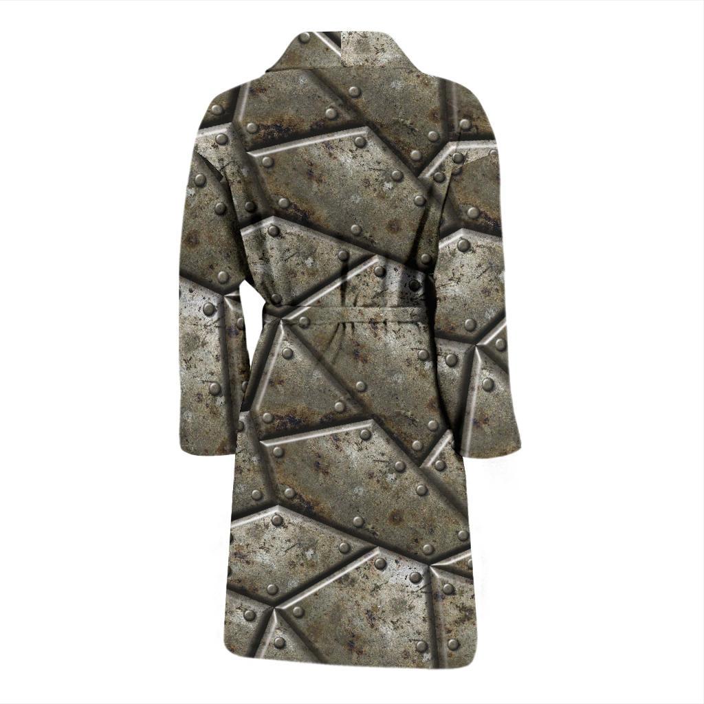 Armor Pattern Print Design 01 Men Bathrobe-JORJUNE.COM