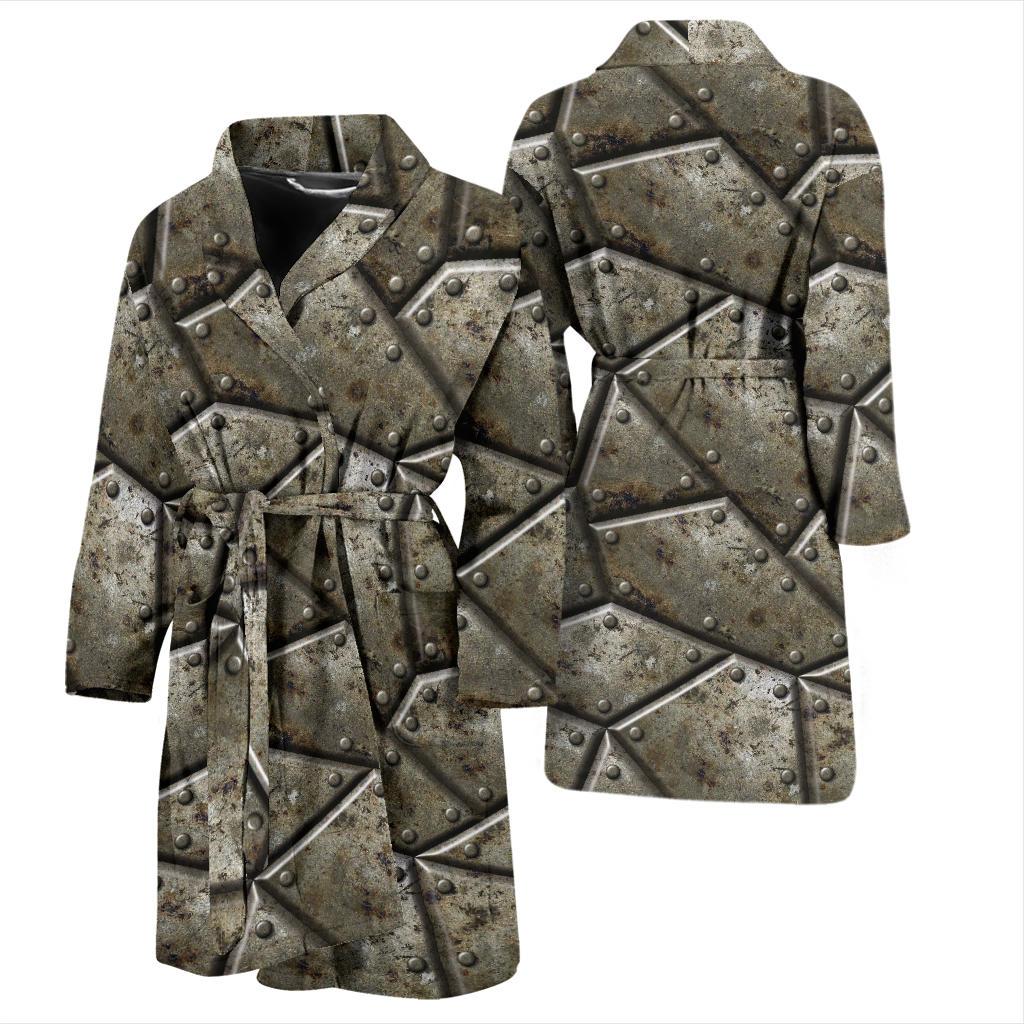 Armor Pattern Print Design 01 Men Bathrobe-JORJUNE.COM