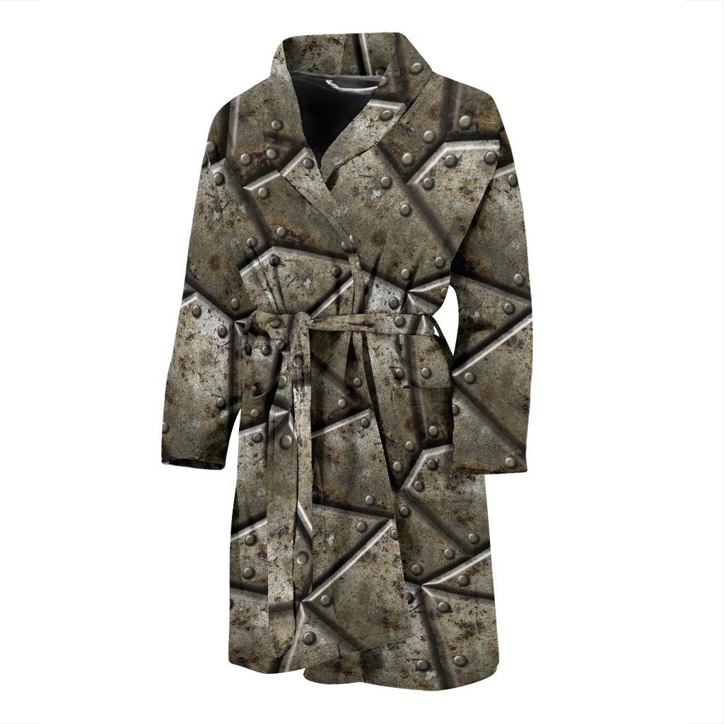 Armor Pattern Print Design 01 Men Bathrobe-JORJUNE.COM