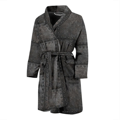 Armor Pattern Print Design 02 Men Bathrobe-JORJUNE.COM