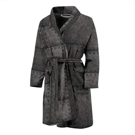 Armor Pattern Print Design 02 Men Bathrobe-JORJUNE.COM