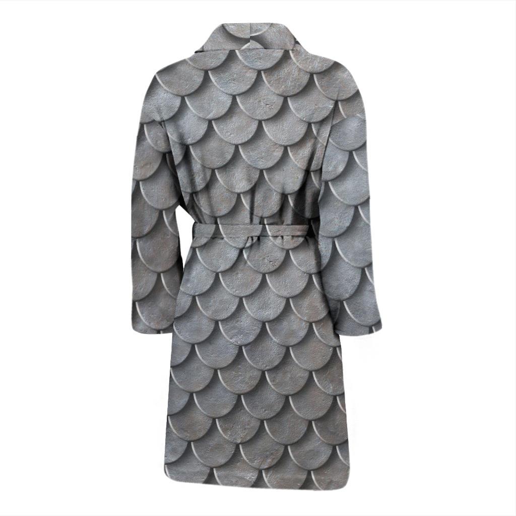 Armor Scales Pattern Print Design 03 Men Bathrobe-JORJUNE.COM