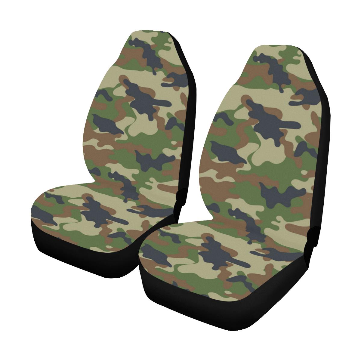 Army Camouflage Pattern Print Design 01 Car Seat Covers (Set of 2)-JORJUNE.COM