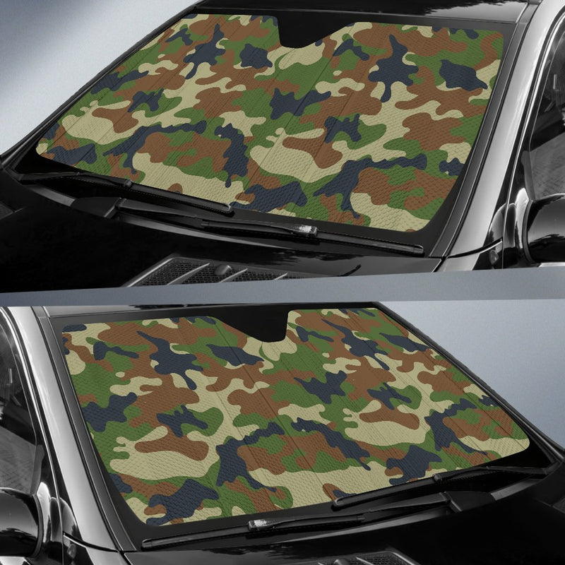 Army Camouflage Pattern Print Design 01 Car Sun Shade-JORJUNE.COM