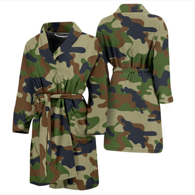 Army Camouflage Pattern Print Design 01 Men Bathrobe-JORJUNE.COM