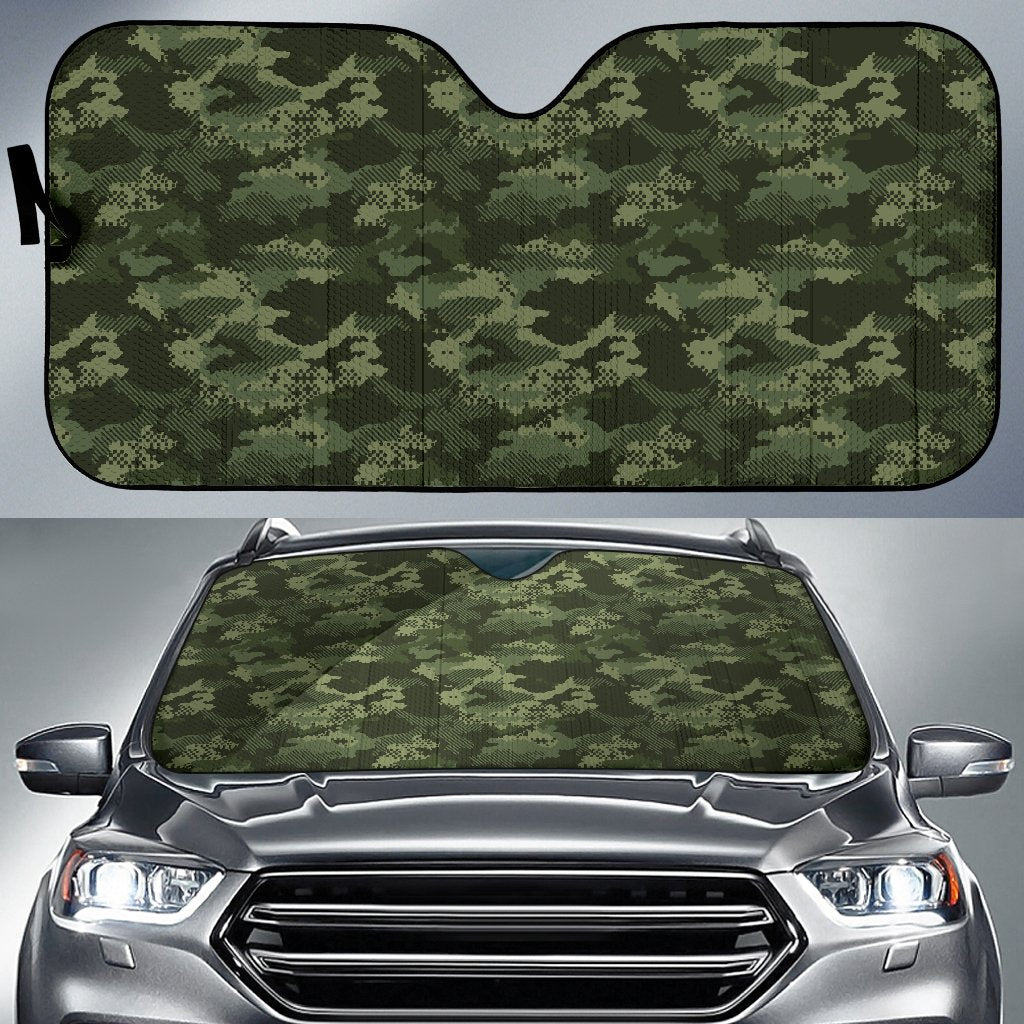 Army Camouflage Pattern Print Design 02 Car Sun Shade-JORJUNE.COM