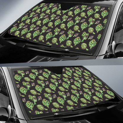 Artichoke Pattern Print Design 02 Car Sun Shade-JORJUNE.COM