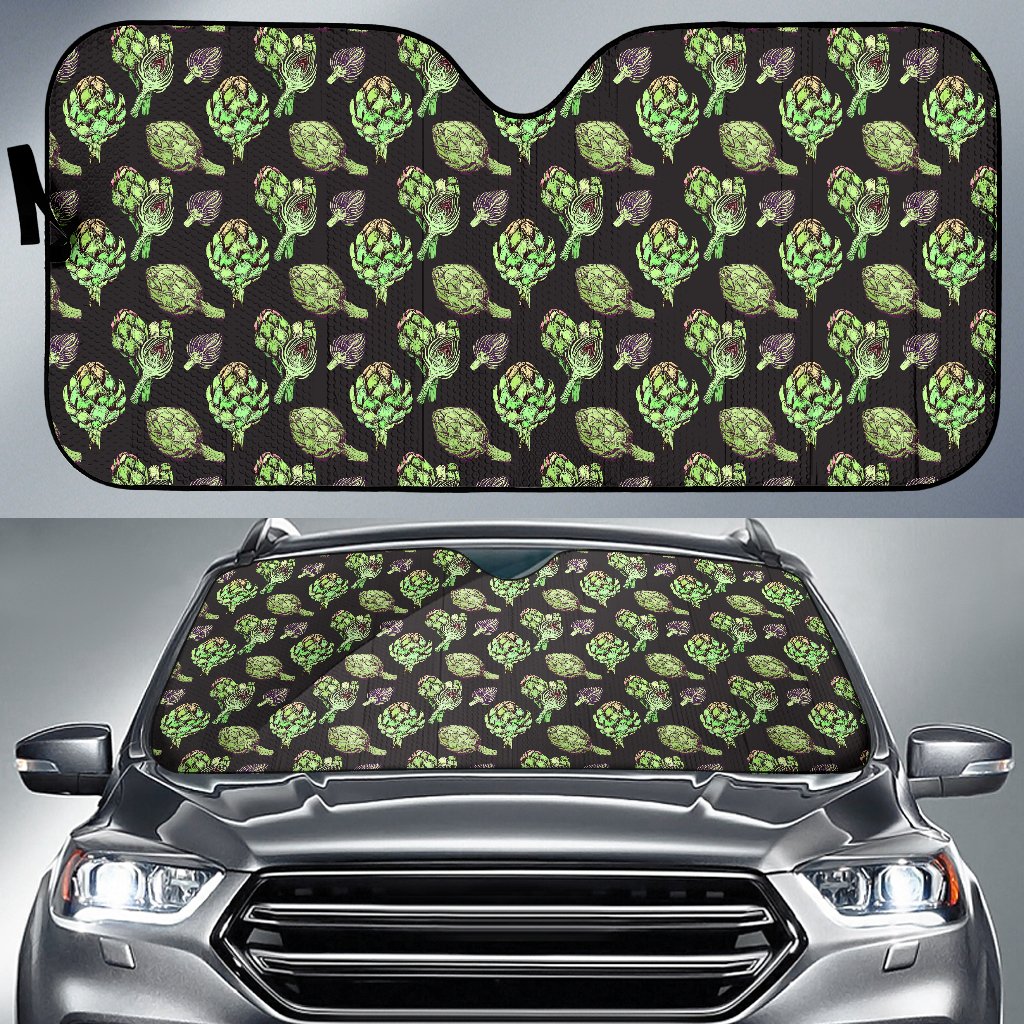 Artichoke Pattern Print Design 02 Car Sun Shade-JORJUNE.COM
