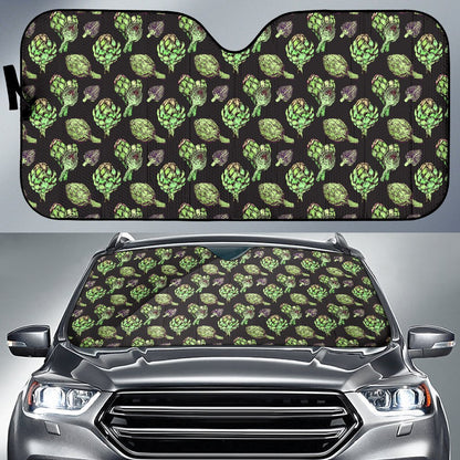 Artichoke Pattern Print Design 02 Car Sun Shade-JORJUNE.COM
