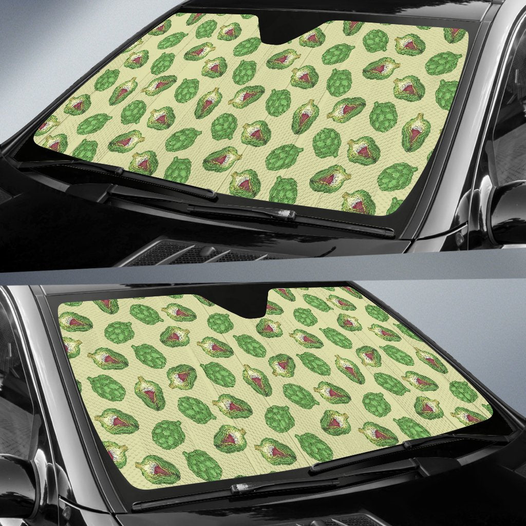 Artichoke Pattern Print Design 03 Car Sun Shade-JORJUNE.COM