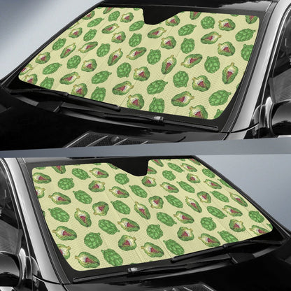 Artichoke Pattern Print Design 03 Car Sun Shade-JORJUNE.COM