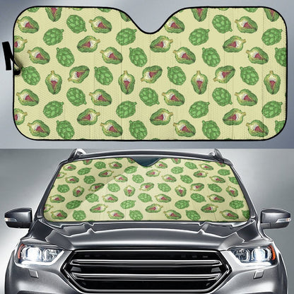 Artichoke Pattern Print Design 03 Car Sun Shade-JORJUNE.COM