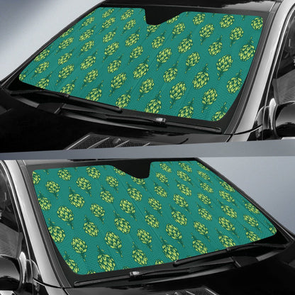 Artichoke Pattern Print Design 04 Car Sun Shade-JORJUNE.COM