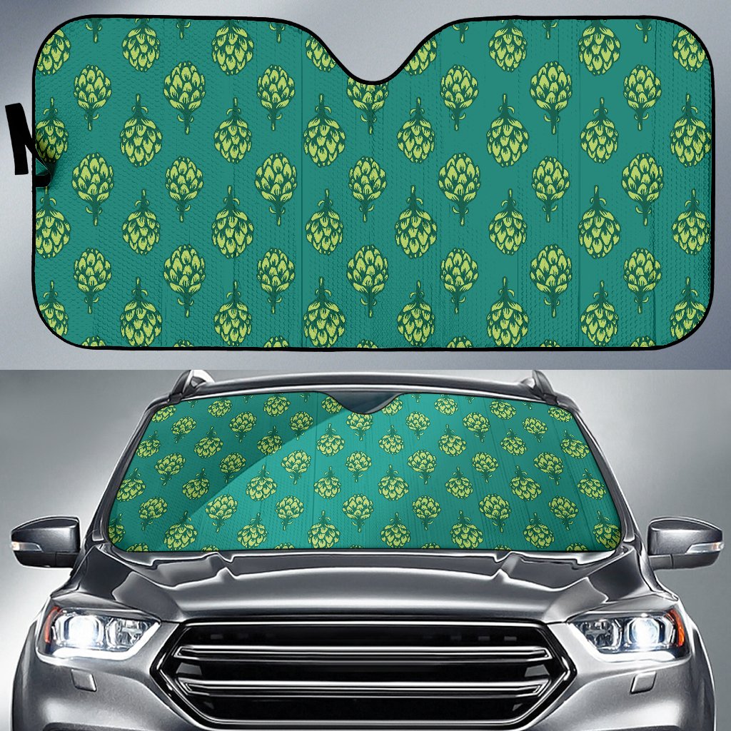 Artichoke Pattern Print Design 04 Car Sun Shade-JORJUNE.COM