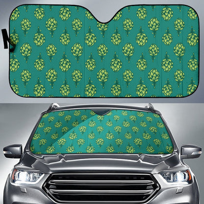 Artichoke Pattern Print Design 04 Car Sun Shade-JORJUNE.COM