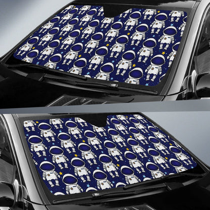 Astronaut Pattern Print Design 01 Car Sun Shade-JORJUNE.COM