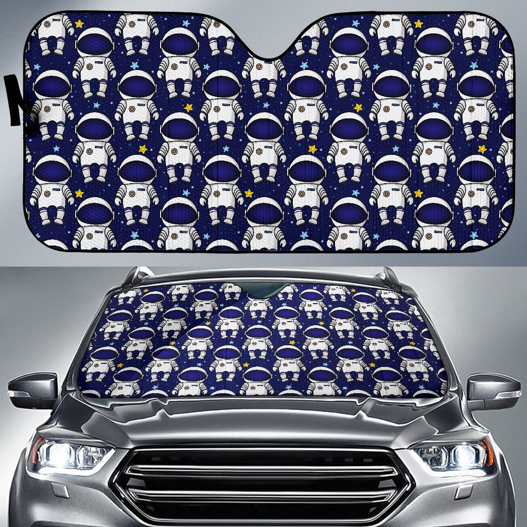 Astronaut Pattern Print Design 01 Car Sun Shade-JORJUNE.COM
