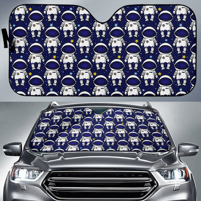 Astronaut Pattern Print Design 01 Car Sun Shade-JORJUNE.COM