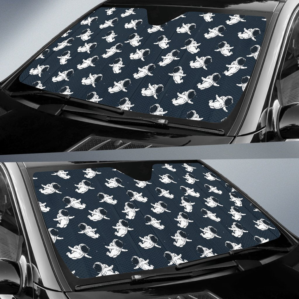Astronaut Pattern Print Design 02 Car Sun Shade-JORJUNE.COM