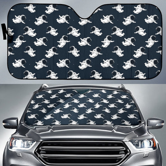 Astronaut Pattern Print Design 02 Car Sun Shade-JORJUNE.COM