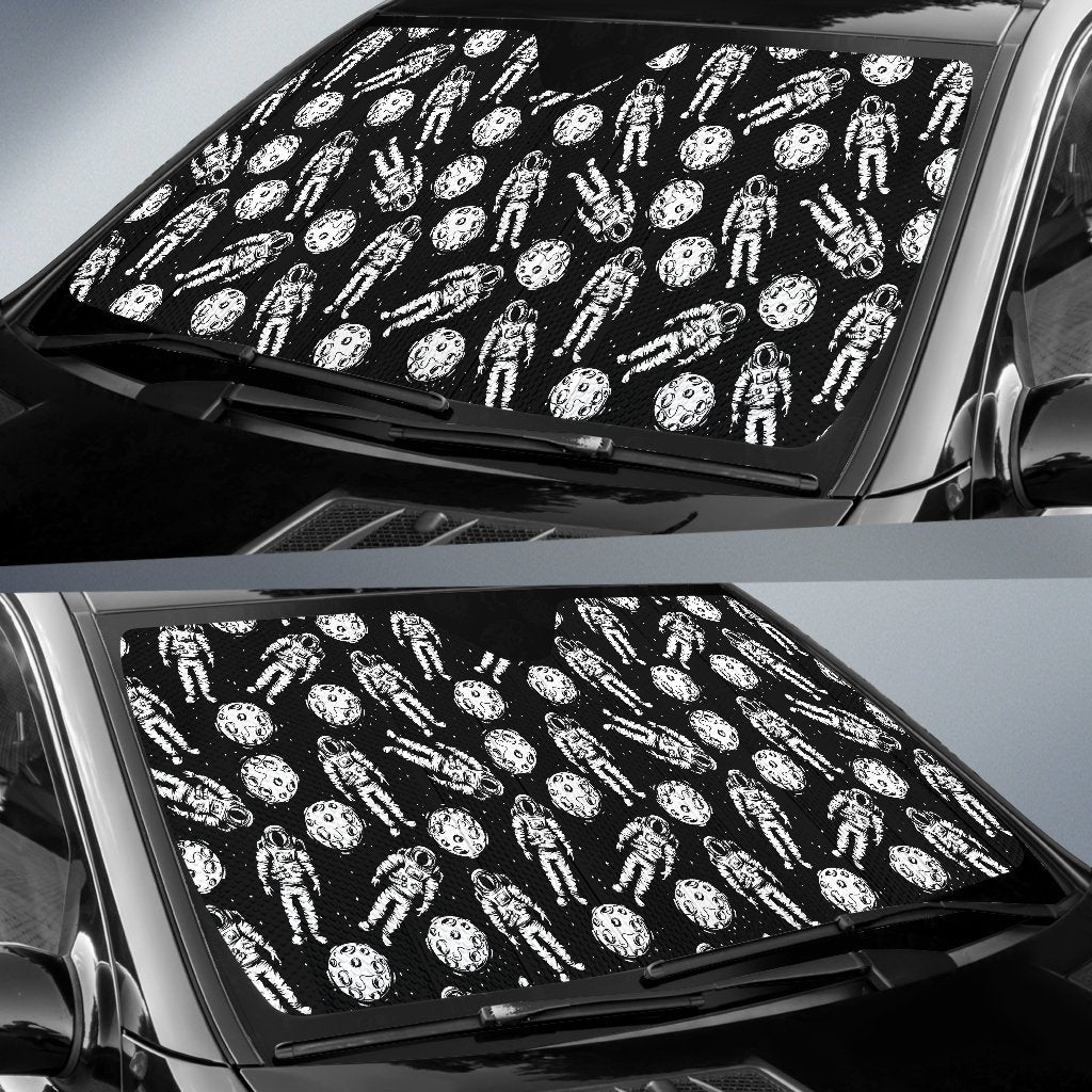 Astronaut Pattern Print Design 03 Car Sun Shade-JORJUNE.COM