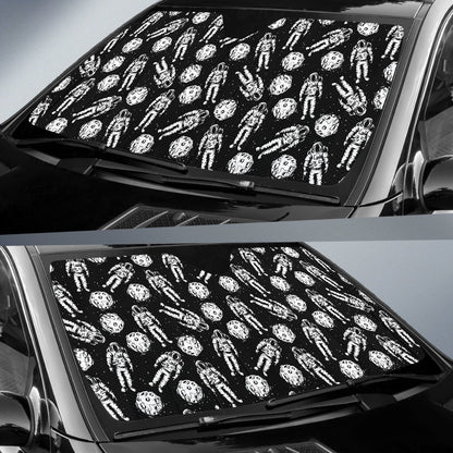 Astronaut Pattern Print Design 03 Car Sun Shade-JORJUNE.COM