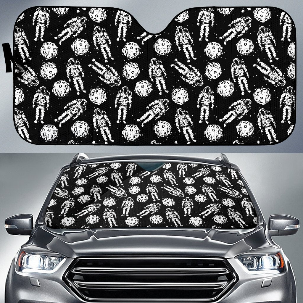Astronaut Pattern Print Design 03 Car Sun Shade-JORJUNE.COM