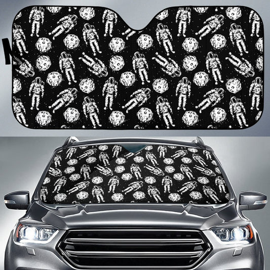 Astronaut Pattern Print Design 03 Car Sun Shade-JORJUNE.COM