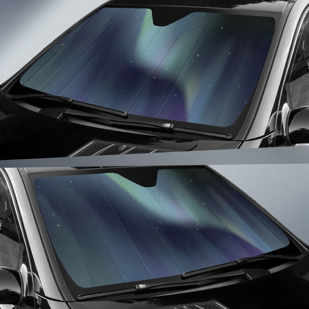 Aurora Borealis Pattern Print Design 01 Car Sun Shade-JORJUNE.COM
