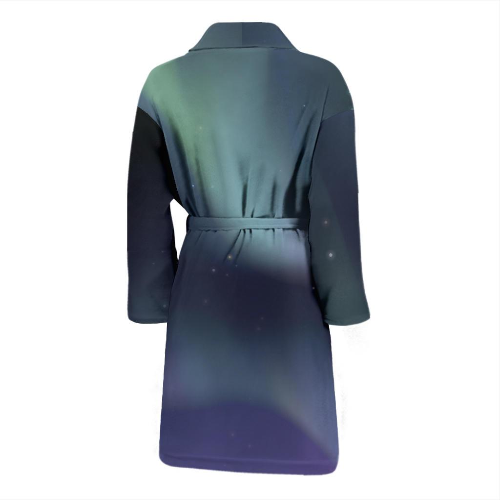 Aurora Borealis Pattern Print Design 01 Men Bathrobe-JORJUNE.COM