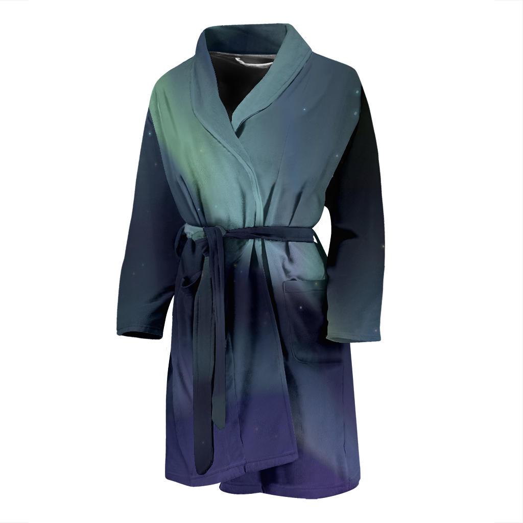 Aurora Borealis Pattern Print Design 01 Men Bathrobe-JORJUNE.COM