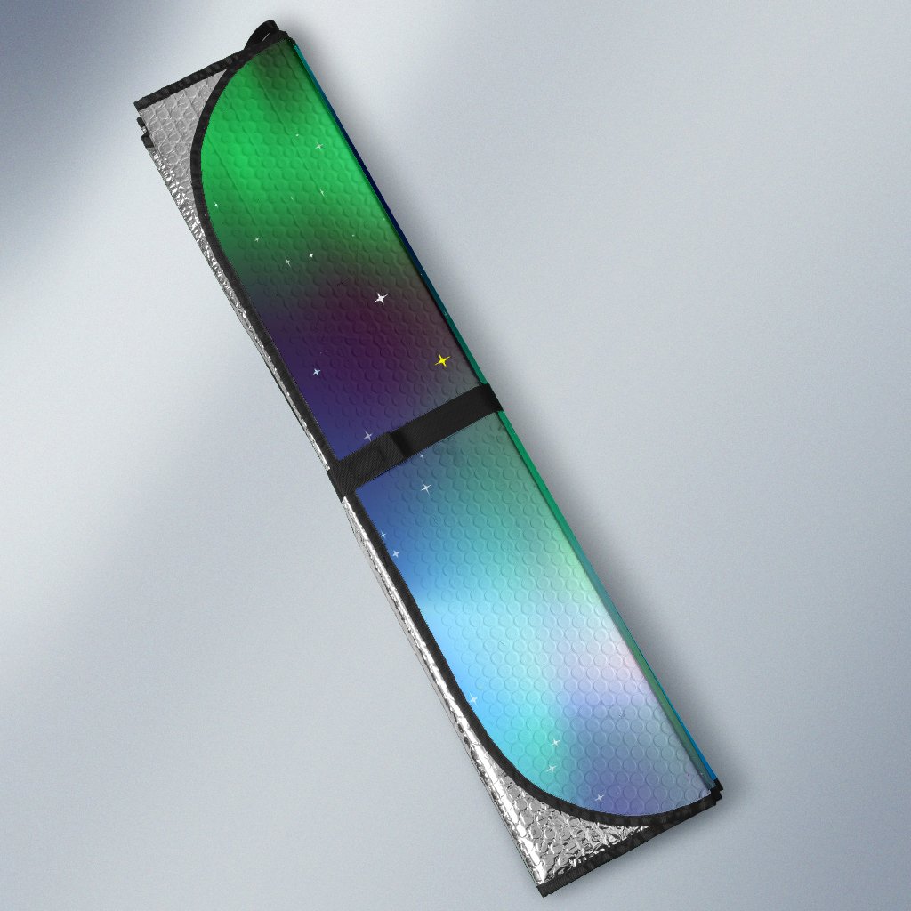 Aurora Borealis Pattern Print Design 02 Car Sun Shade-JORJUNE.COM
