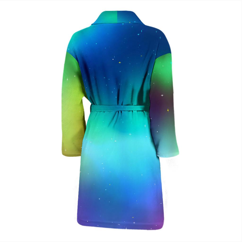 Aurora Borealis Pattern Print Design 02 Men Bathrobe-JORJUNE.COM
