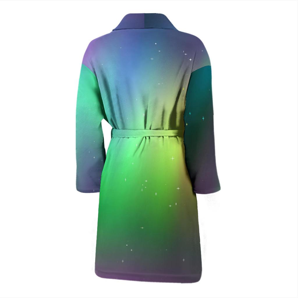 Aurora Borealis Pattern Print Design 03 Men Bathrobe-JORJUNE.COM