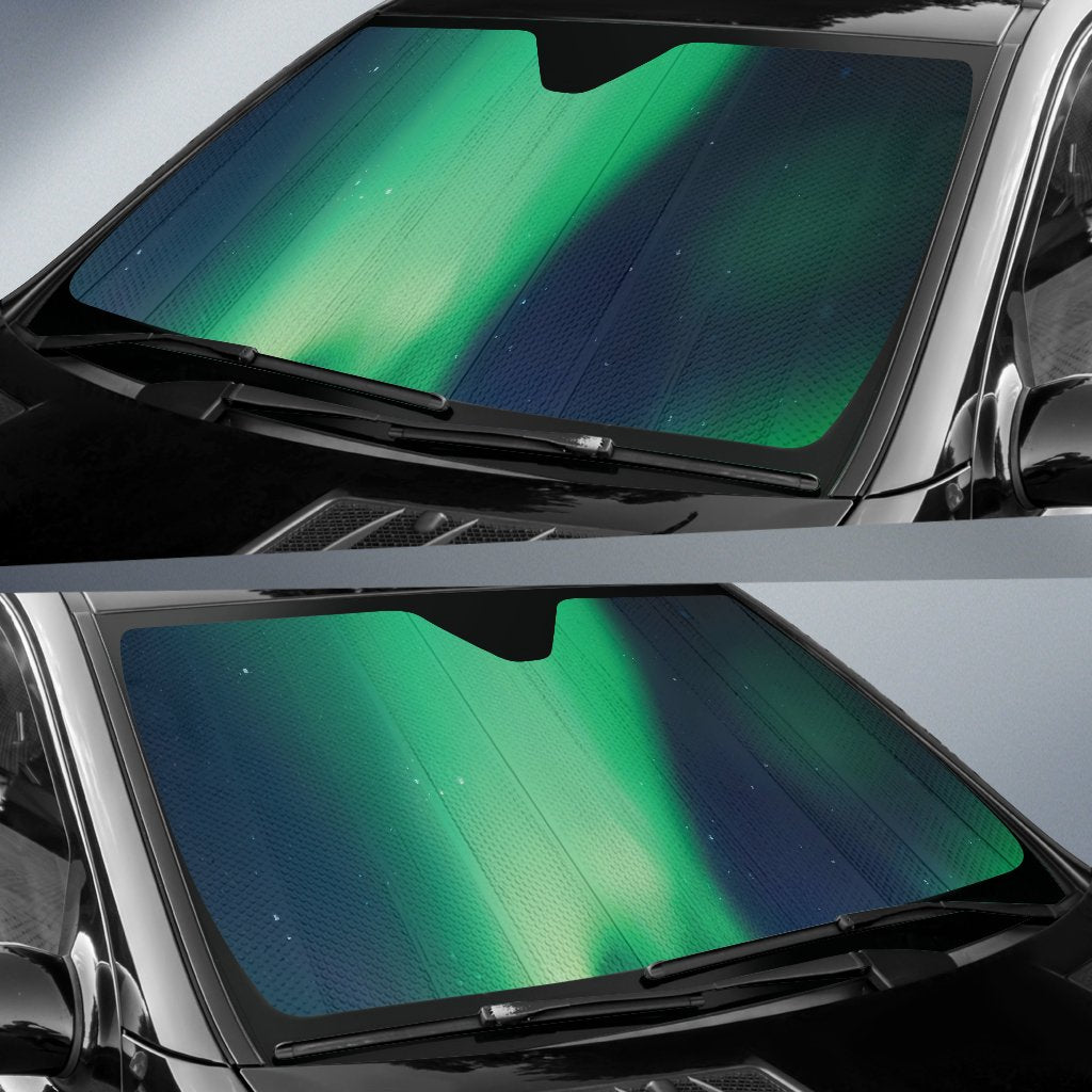 Aurora Borealis Pattern Print Design 04 Car Sun Shade-JORJUNE.COM