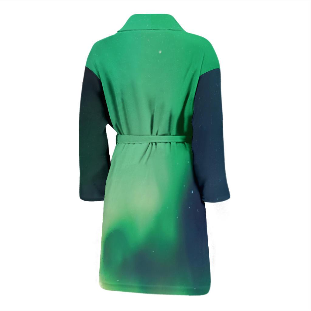 Aurora Borealis Pattern Print Design 04 Men Bathrobe-JORJUNE.COM