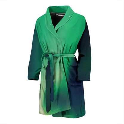 Aurora Borealis Pattern Print Design 04 Men Bathrobe-JORJUNE.COM