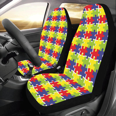 Autism Awareness Pattern Print Design 03 Car Seat Covers (Set of 2)-JORJUNE.COM