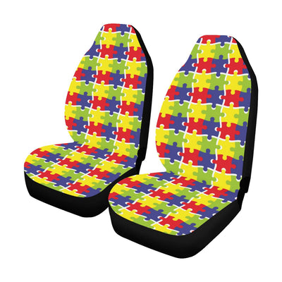 Autism Awareness Pattern Print Design 03 Car Seat Covers (Set of 2)-JORJUNE.COM