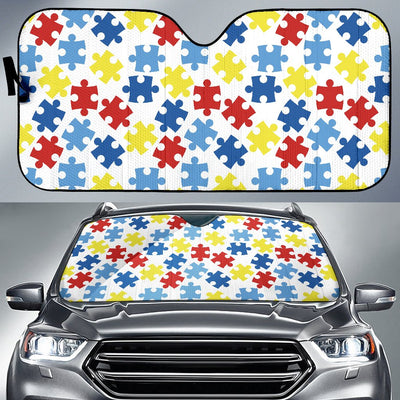 Autism Awareness Pattern Print Design 04 Car Sun Shade-JORJUNE.COM