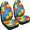 Autism Awareness Puzzles Design Print Universal Fit Car Seat Covers