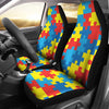 Autism Awareness Puzzles Design Print Universal Fit Car Seat Covers