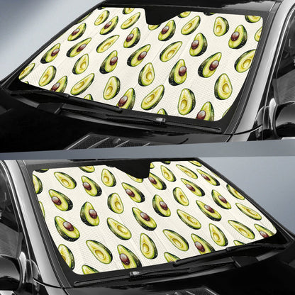 Avocado Pattern Print Design 01 Car Sun Shade-JORJUNE.COM