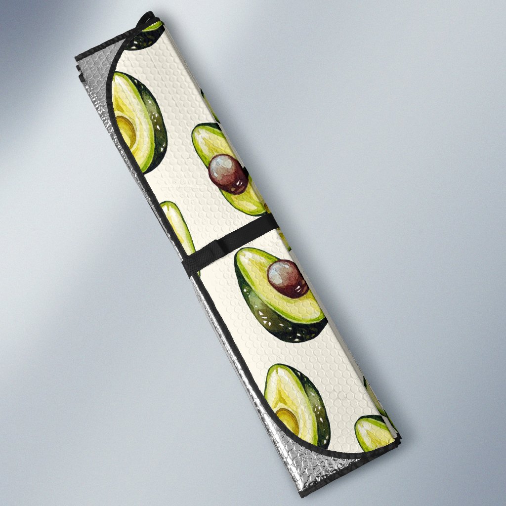 Avocado Pattern Print Design 01 Car Sun Shade-JORJUNE.COM