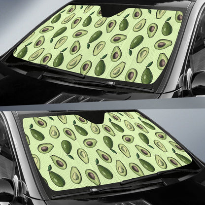 Avocado Pattern Print Design 02 Car Sun Shade-JORJUNE.COM