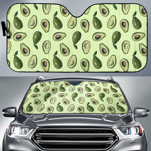 Avocado Pattern Print Design 02 Car Sun Shade-JORJUNE.COM
