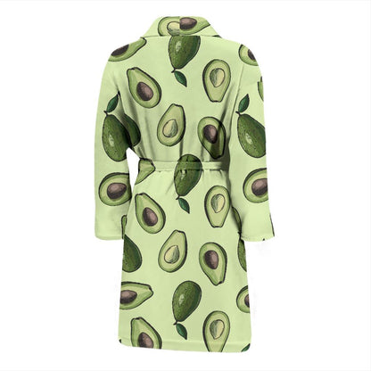 Avocado Pattern Print Design 02 Men Bathrobe-JORJUNE.COM