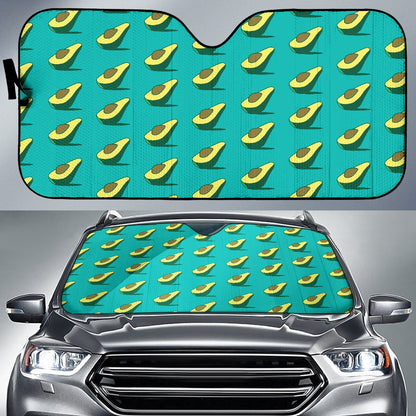 Avocado Pattern Print Design 03 Car Sun Shade-JORJUNE.COM
